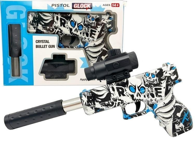 CABOTOYS Pistolet na kulki wodne i plastikowe 6mm K702