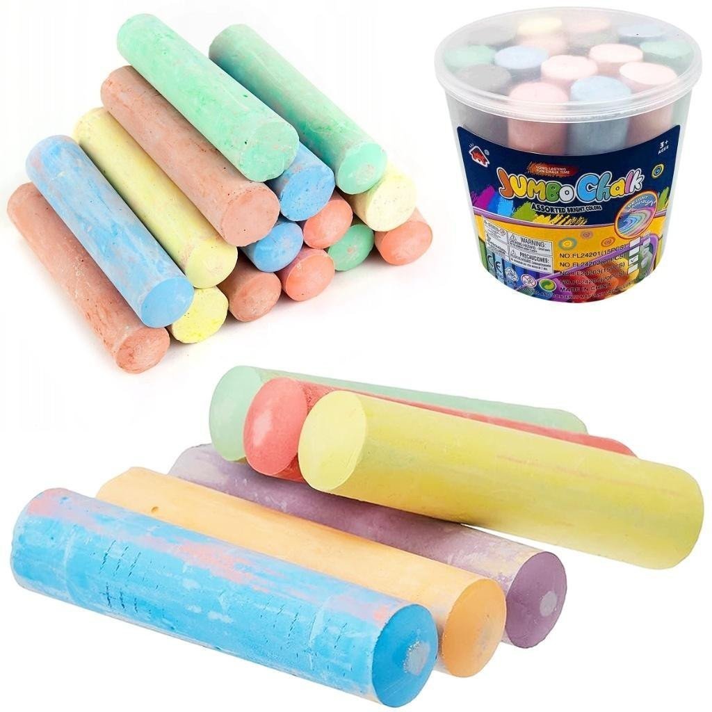 Kreda gruba jumbo kolorowa 15szt/poj A-0893 83627