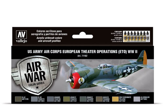 Vallejo Vallejo: 71.182 - Model Air - Air War - US Army Air Corps - European Theater Operations (ETO...