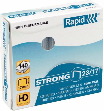 Rapid Zszywki Strong 1M 1000 szt. 23/17 do 140 kartek (10K257H)
