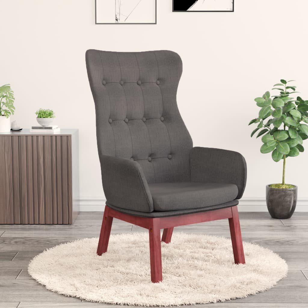 Zdjęcia - Sofa VidaXL Fotel wypoczynkowy, ciemnoszary, obity tkaniną 