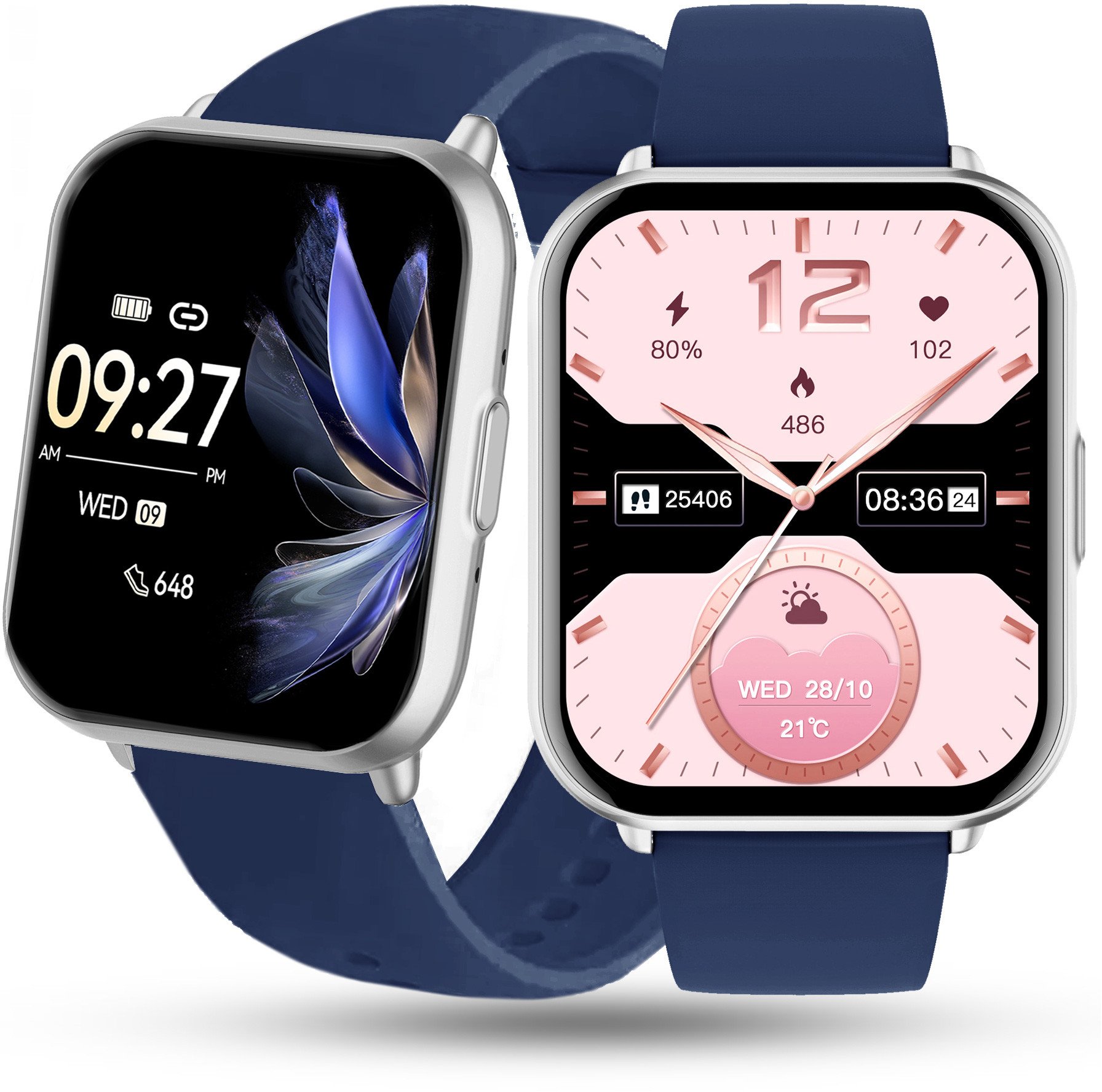 Smartwatch Rubicon Zegarek Damski SMARTWATCH RUBICON niebieski