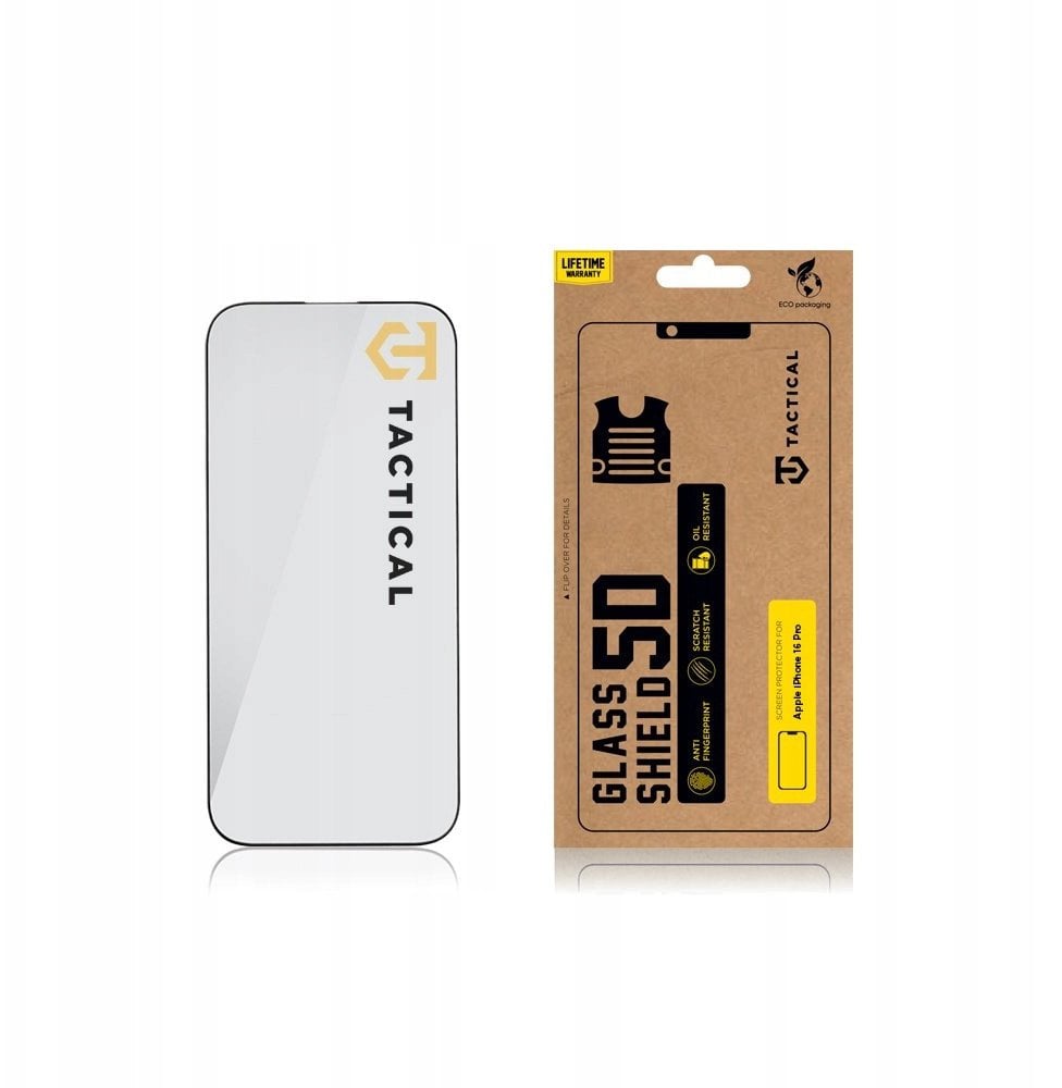Tactical "Glass Shield 5D iPhone 16 Pro" Black