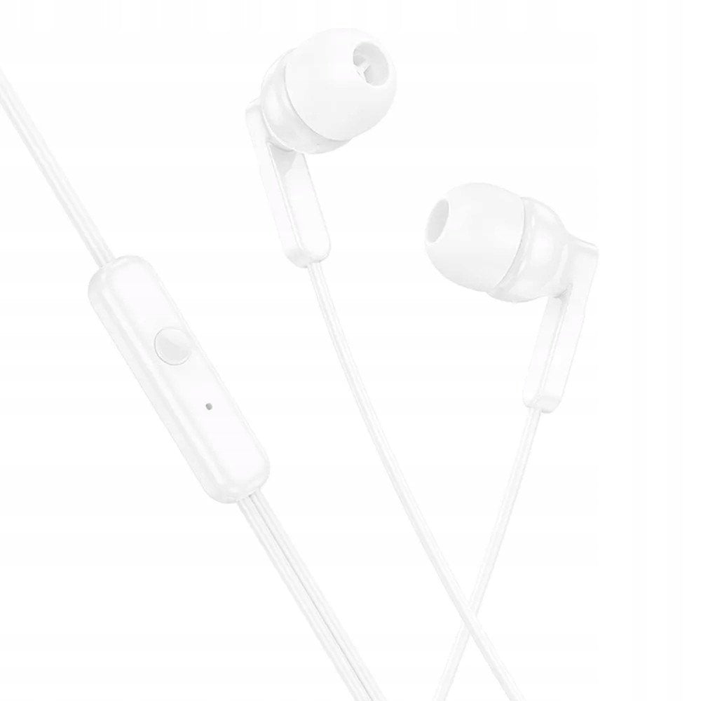 Hoco Słuchawki przewodowe douszne Jack 3,5 mm M121 białe