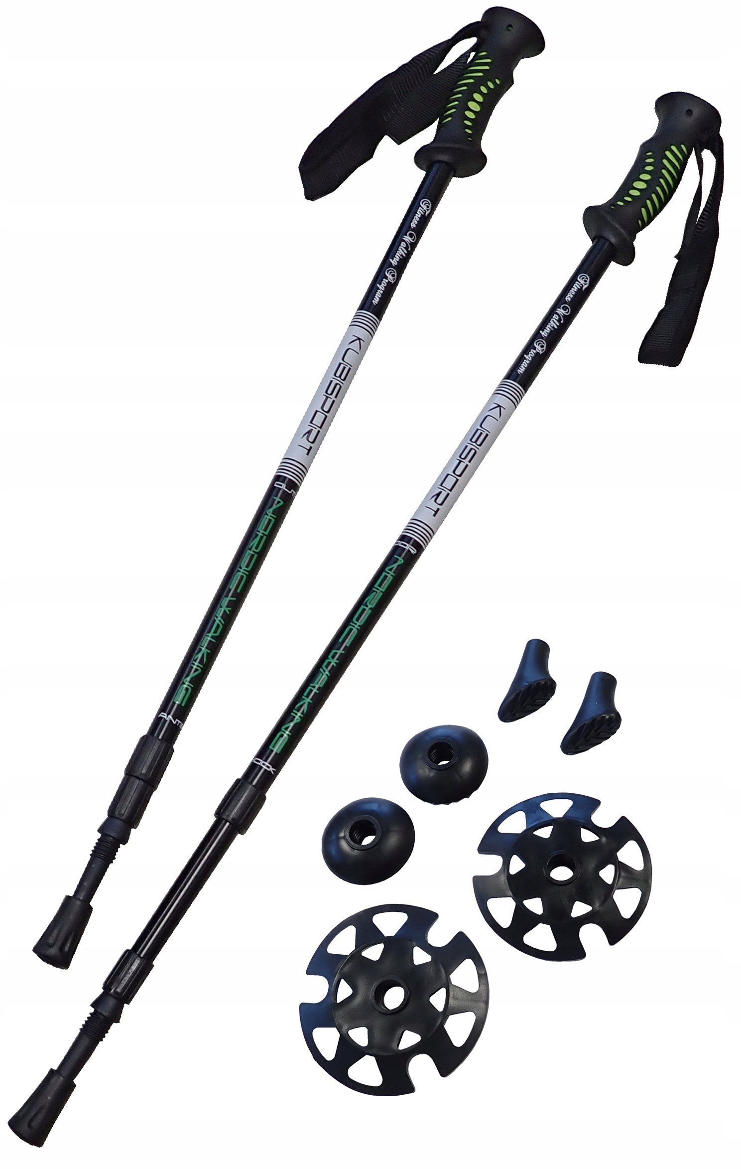 Kije Trekkingowe do Nordic Walking Składane Antishock KUBISPORT 72-145 cm