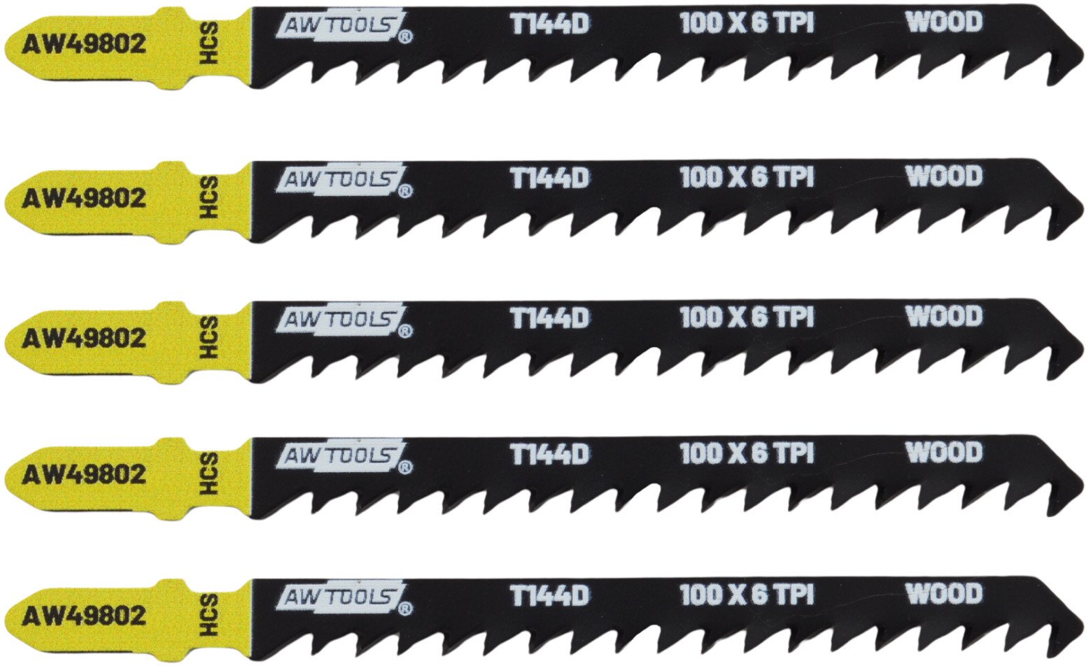 AWTools Brzeszczot 100mm T144D /5szt. /drewno (AW49802)