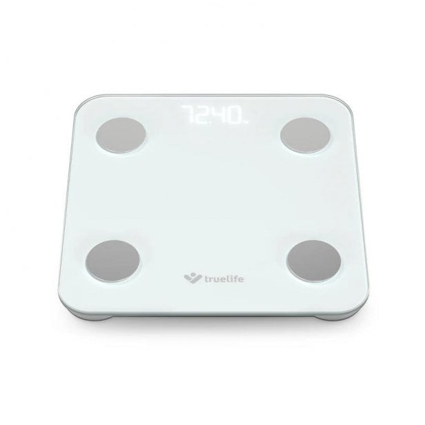 Waga łazienkowa TrueLife Waga diagnostyczna bluetooth FitScale W1 BT biała kolorowy LCD 0,2 ~ 180 kg...