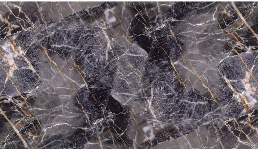 DMS Panel dekoracyjny samoprzylepny PCV czarno-złoty marmur 280x60 cm