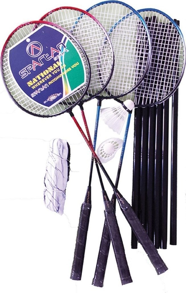 Spartan Zestaw do Badmintona z Siatką SPARTAN Power dla 4 Graczy