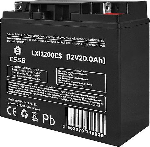 CSSB Akumulator żelowy 12V 20Ah (LX12200CS)