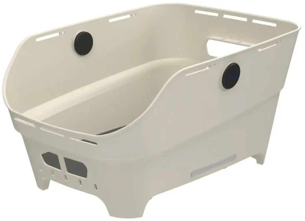 Basil Kosz tylny na bagażnik BASIL CENTO NEO rear bicycle basket, 21L WSL System, off-white