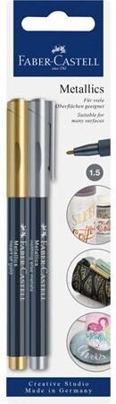 Faber-Castell marker 2 szt. Końcówka pędzlowa Złoto, Metaliczny (160796)