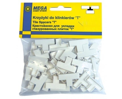 Mega Krzyżyki dystansowe typu T do klinkieru 1mm 150szt. (61376)