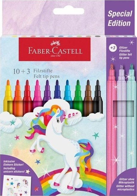 Faber-Castell Flamastry Unicorn 10+3 kol.