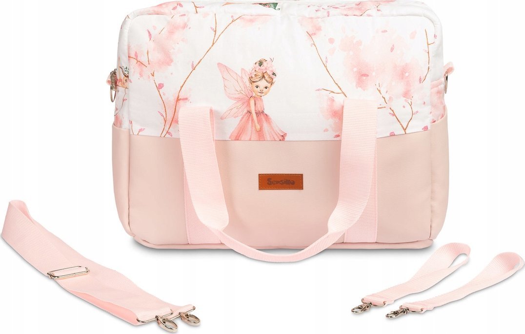 Sensillo Torba do wózka Wróżki różowa