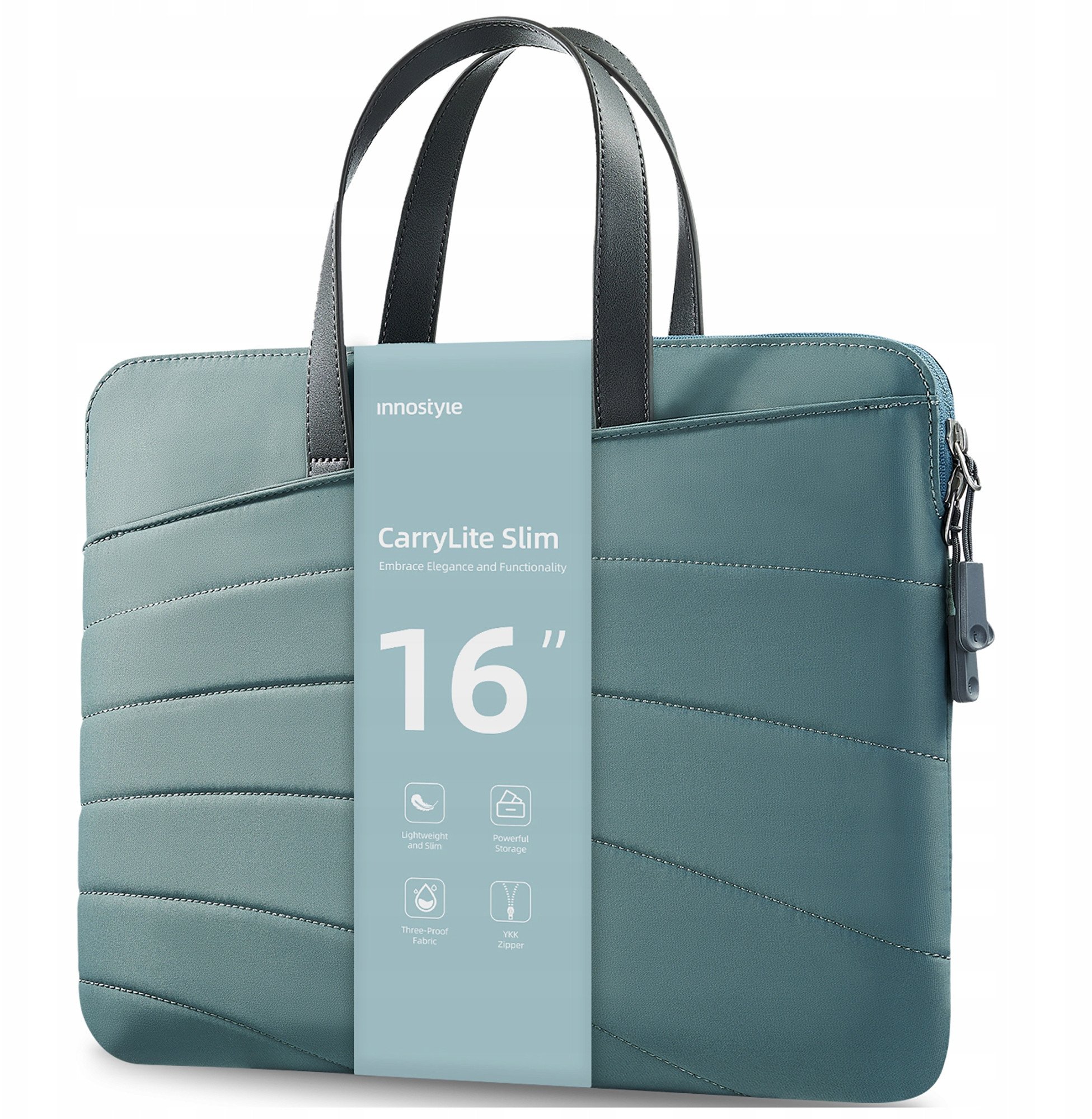 Torba Innostyle INNOSTYLE DAMSKA TORBA NA LAPTOPA 15 6 16 WODOODPORNA CARRYLITE ZIELONA