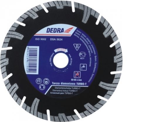 Dedra Tarcza diamentowa Turbo-T do cięcia zbrojonego betonu 115mm H1192