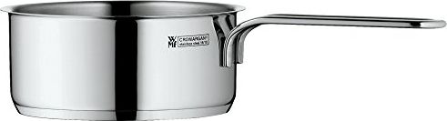 WMF Mini rondel WMF, 12 cm, mały, bez pokrywki, rondel 0,7 l, mały rondel do pojedynczych gospodarstw domowych, polerowana stal nierdzewna Cromargan,