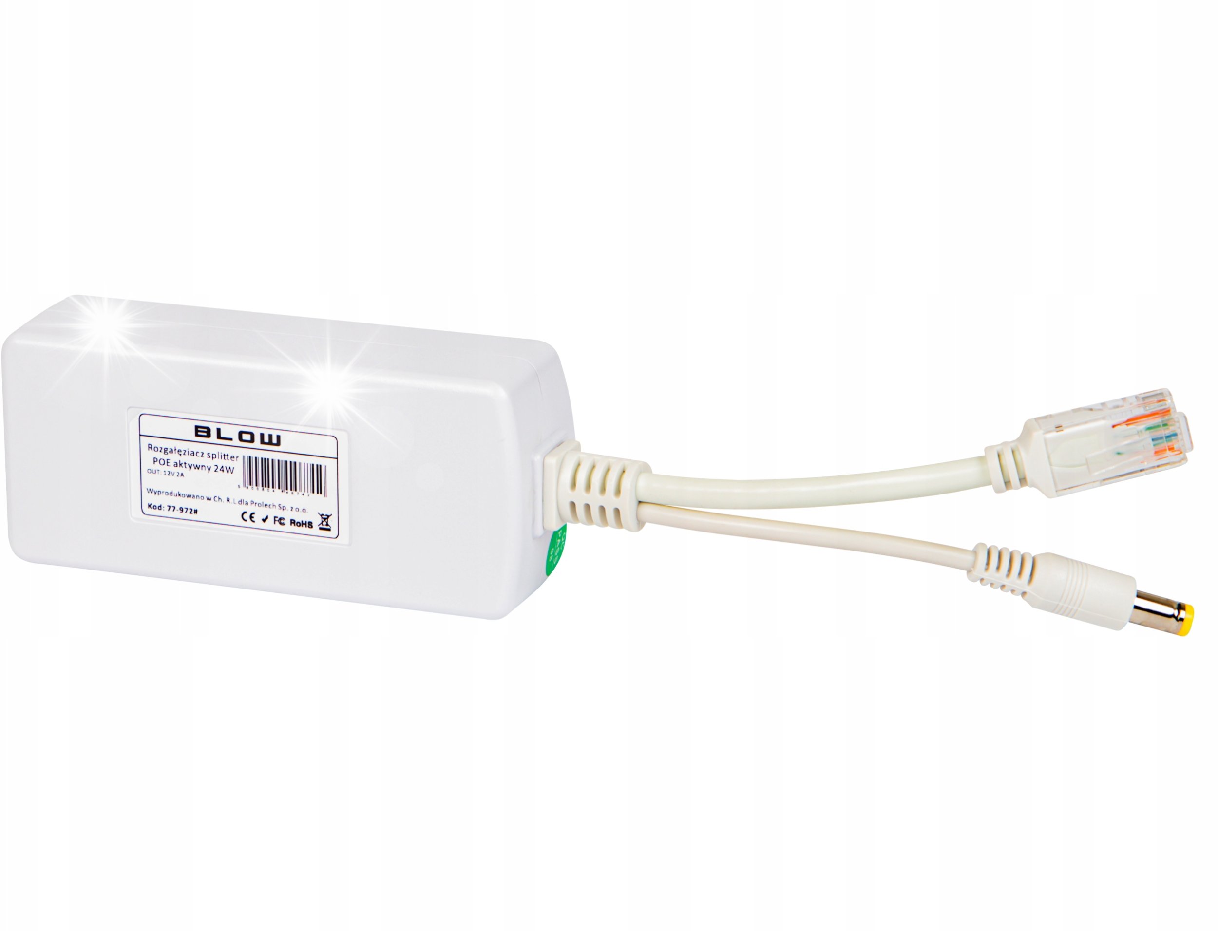 Blow SPLITTER POE 24W 12V ROZDZIELACZ AKTYWNY PULSAR 12V/2A ADAPTER DO KAMER