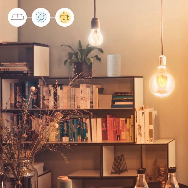 WiZ Wiz Smart Led Bulb White Clear G125 E27 Dimmable, 6.5w-60w Power