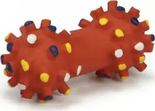 Beeztees BEEZTEES ZABAWKA LATEX MIX ( PIŁKA, HANTLA, RUGBY ) 10.5x5x5cm