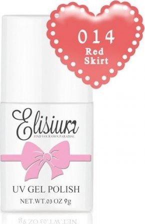Elisium UV Gel Polish lakier hybrydowy do paznokci 014 Red Skirt 8ml