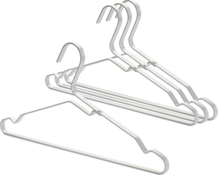 Brabantia Aluminiowy wieszak na ubrania silver 4 szt 118661
