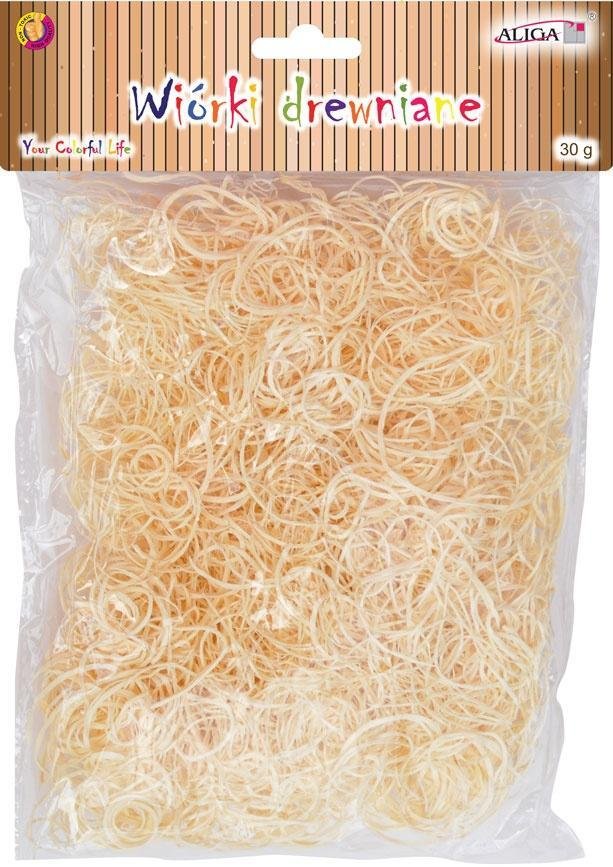 Aliga Wiórki drewniane naturalne krótkie 30g