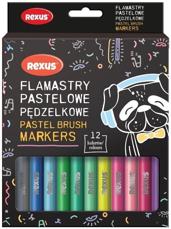 Beniamin Flamastry pastelowe pędzelkowe 12 kolorów (5904441163261)