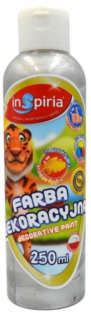 Farba dekoracyjna metaliczna srebrna 250ml