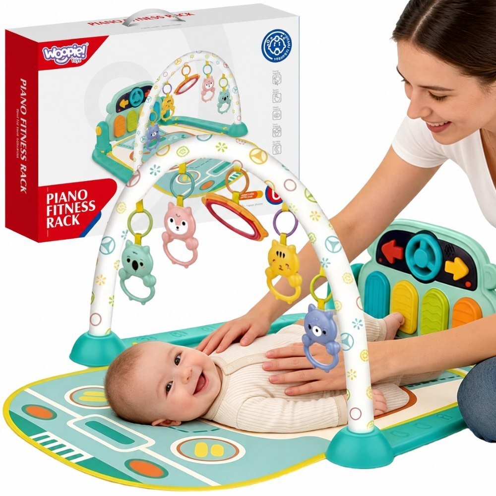 Woopie Baby Interaktywna Mata Edukacyjna z Pianinkiem 10el. Dźwięki (59233)