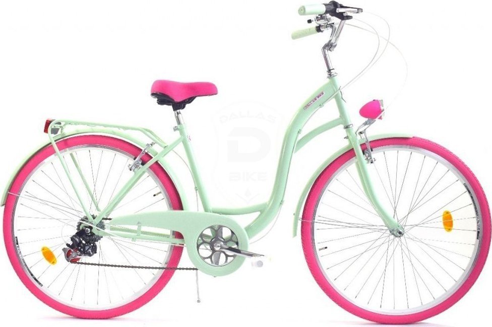 Фото - Велосипед Dallas Bike Rower  City 28" 7spd - miętowy z różem 