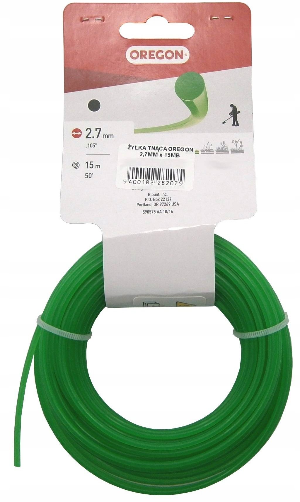 Galicja Oregon Żyłka do kosy okrągła 2,7mm x 15m (69-3800)