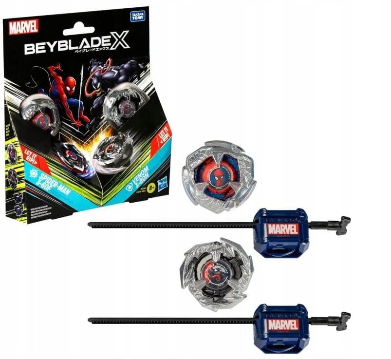 Hasbro Gra zręcznościowa Beyblade X Dual Pack Spider-man vs Venom dyski