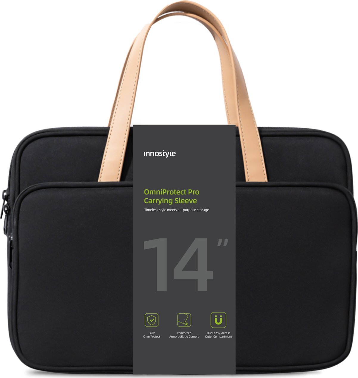 Torba Innostyle DAMSKA TORBA NA LAPTOPA 14 WODOODPORNA OMNIPROTECT PRO CZARNA