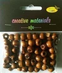 DP Craft Koraliki drewniane brązowe ok 26g ok 150szt