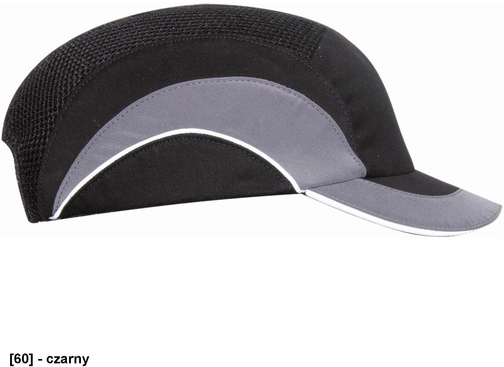 JSP DŁUGOŚĆ DASZKA 5 CM czapka ochronna HARDCAP A1+ - czarny