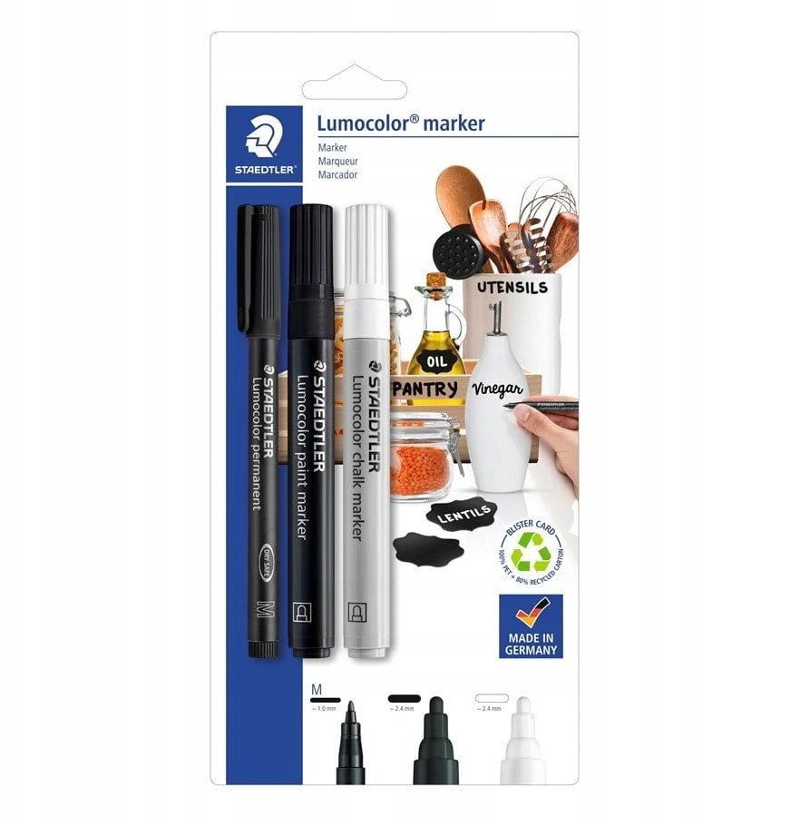 Staedtler STAEDTLER Marker Set Lumocolor 3St. BK retail