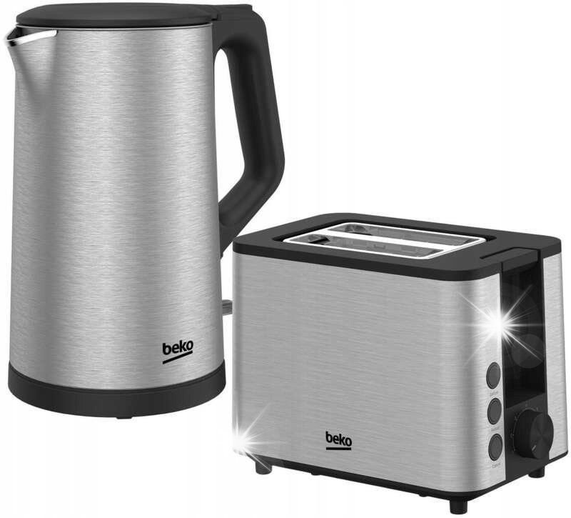 Czajnik Beko Zestaw Beko Czajnik elektryczny WKM 7322 I + Toster TAM 7321 I 950W Inox