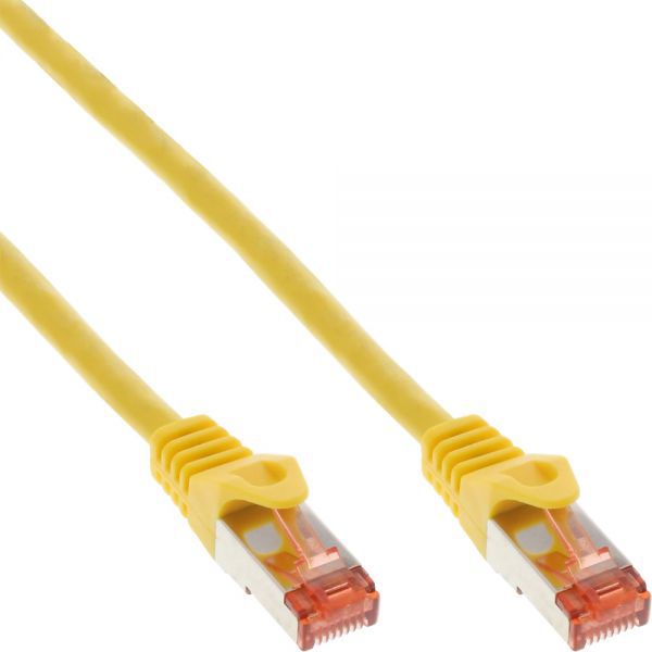 InLine Patchcord S/FTP, PiMF, Cat.6, 250MHz, PVC, CCA, żółty 0.3m (76133Y)