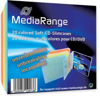 MediaRange Pudełka na płyty 5x4 kolory, 20 sztuk (BOX37)