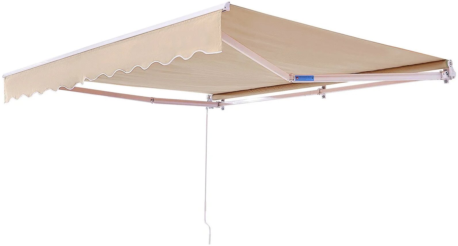 Markiza balkonowa 3,05x2,44 m, ręczna, wodoodporna, z korbką, taras