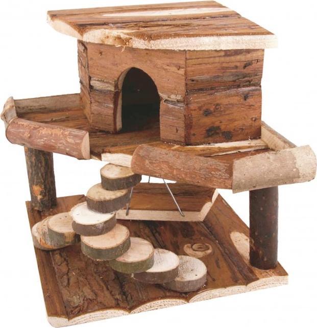 Panama Pet Domek na drzewie dla gryzoni, drewniany, 19x19x27,5cm