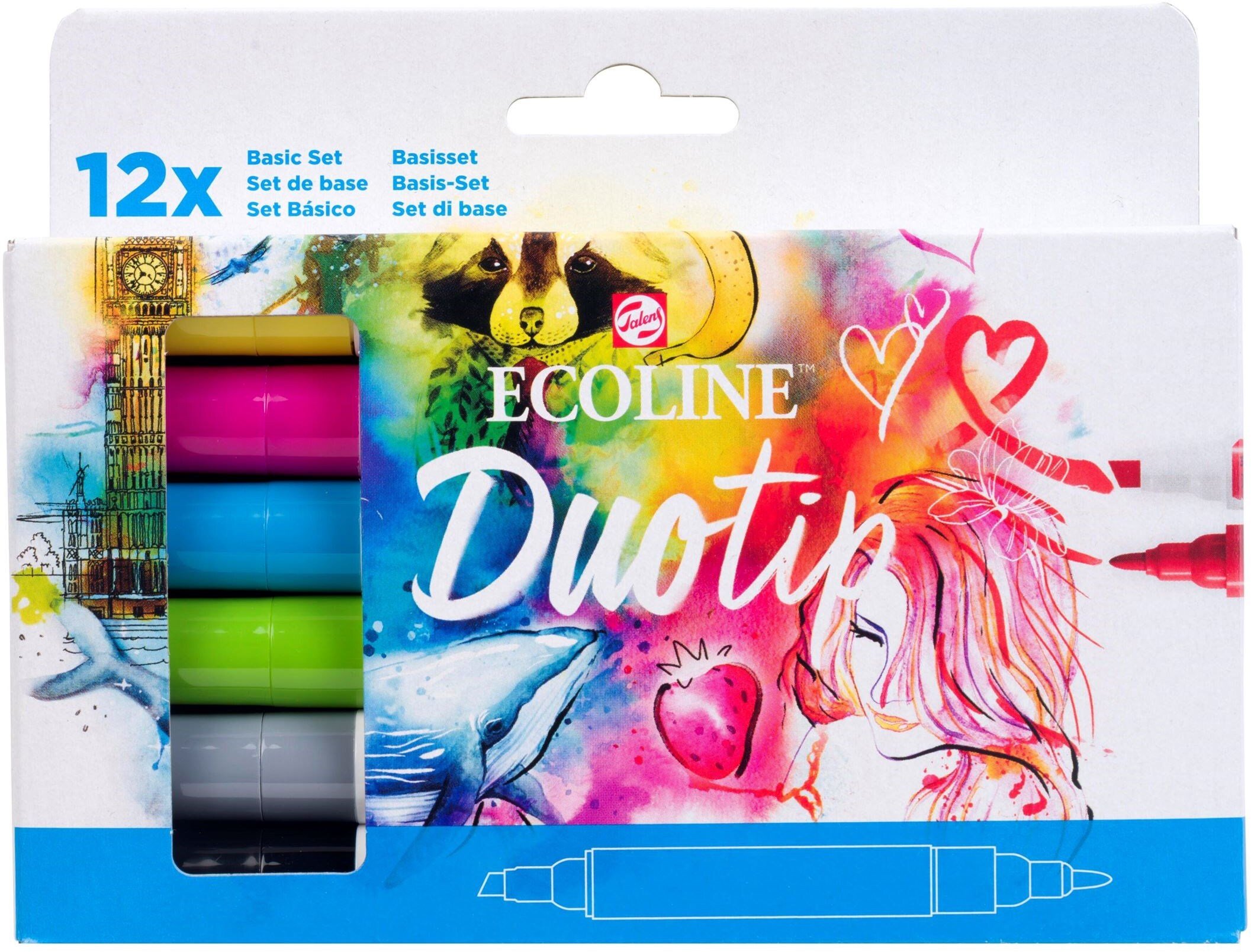 EcoLine Ecoline Duotip marker set Basic | 12 colours