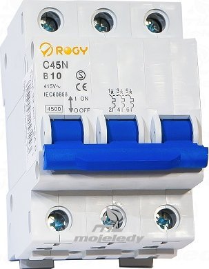 LCTec Wyłącznik nadprądowy 3P 10A B C45N 28171