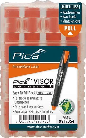 PICA Zest.zapas. wkladow do markera permanen. VISOR, przemyslowego,kolor pomaranczowy Pica
