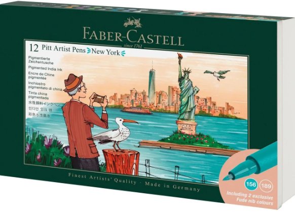 Faber-Castell Zestaw pisaków Pitt Artist Pen New York 12szt