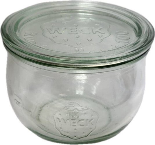 Wamar-Sosenka Zestaw Słoików WECK Pojemność 580 ml średnica 100mm 12 sztuk + Szklane wieka