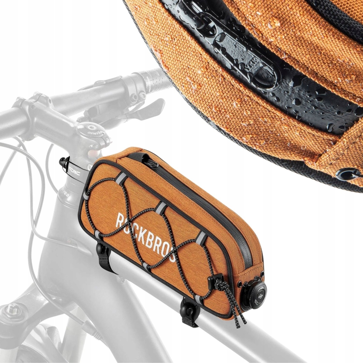 RockBros Torba rowerowa Rockbros 30120045004 ROAD TO SKY na górną rurę ramy wodoodporna 0,7L - pomar...