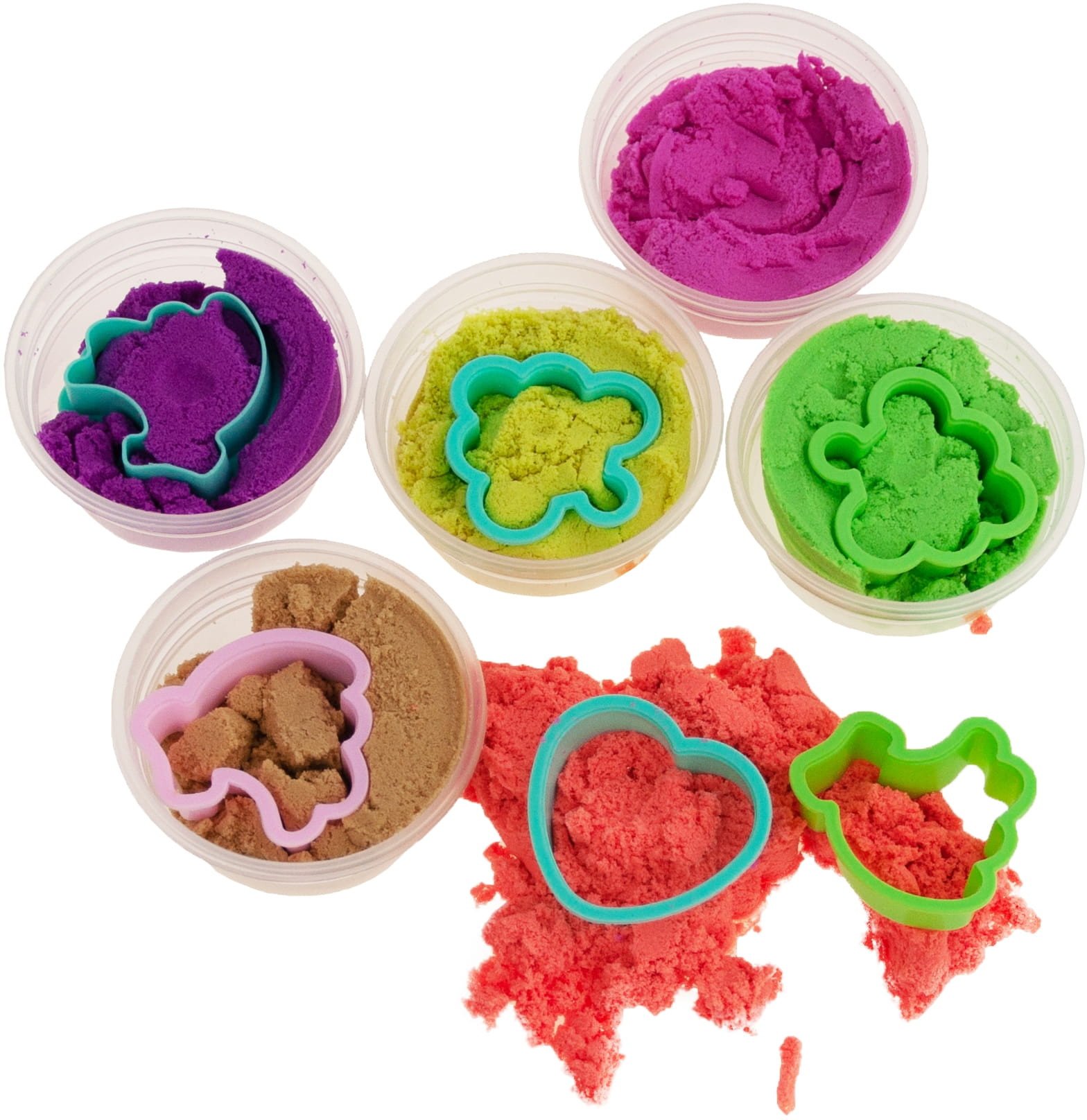 Donerland TG60423 PIASEK KINETYCZNY ZESTAW 6SZT FOREMKI PIASKOLINA